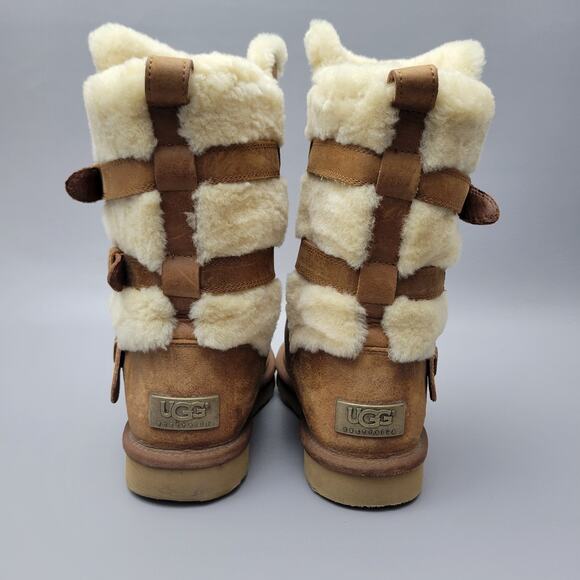UGG Becket Chestnut Sheepskin Boots - Size 8 - Picture 8 of 12